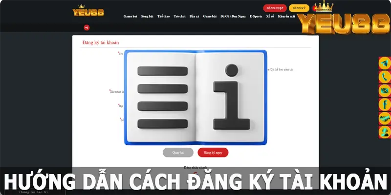 Hướng dẫn cách đăng ký Yeu88 đơn giản nhất