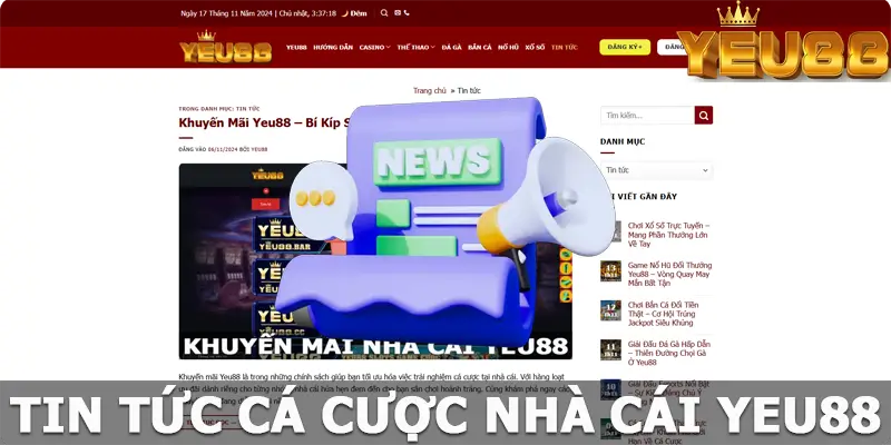 Tin Tức Cá Cược Yeu88 – Cập Nhật Thông Tin Hấp Dẫn Cho Bạn